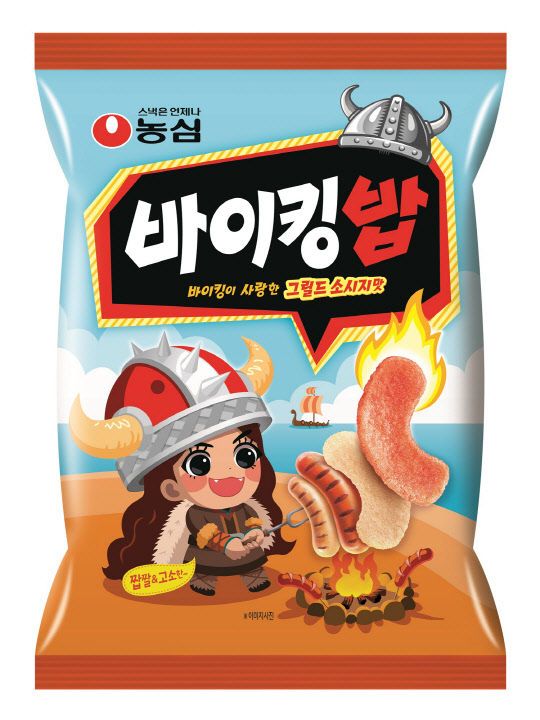 농심이 신제품 스낵 바이킹밥을 출시했다. <농심 제공>